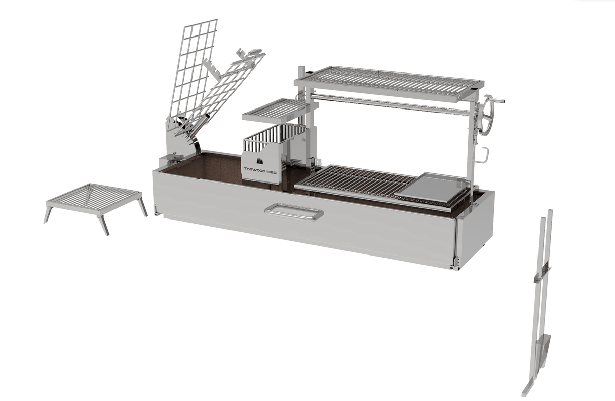 Tagwood BBQ Argentine Santa Maria Wood Fire & Charcoal Gaucho Grill | BBQ08SS -
