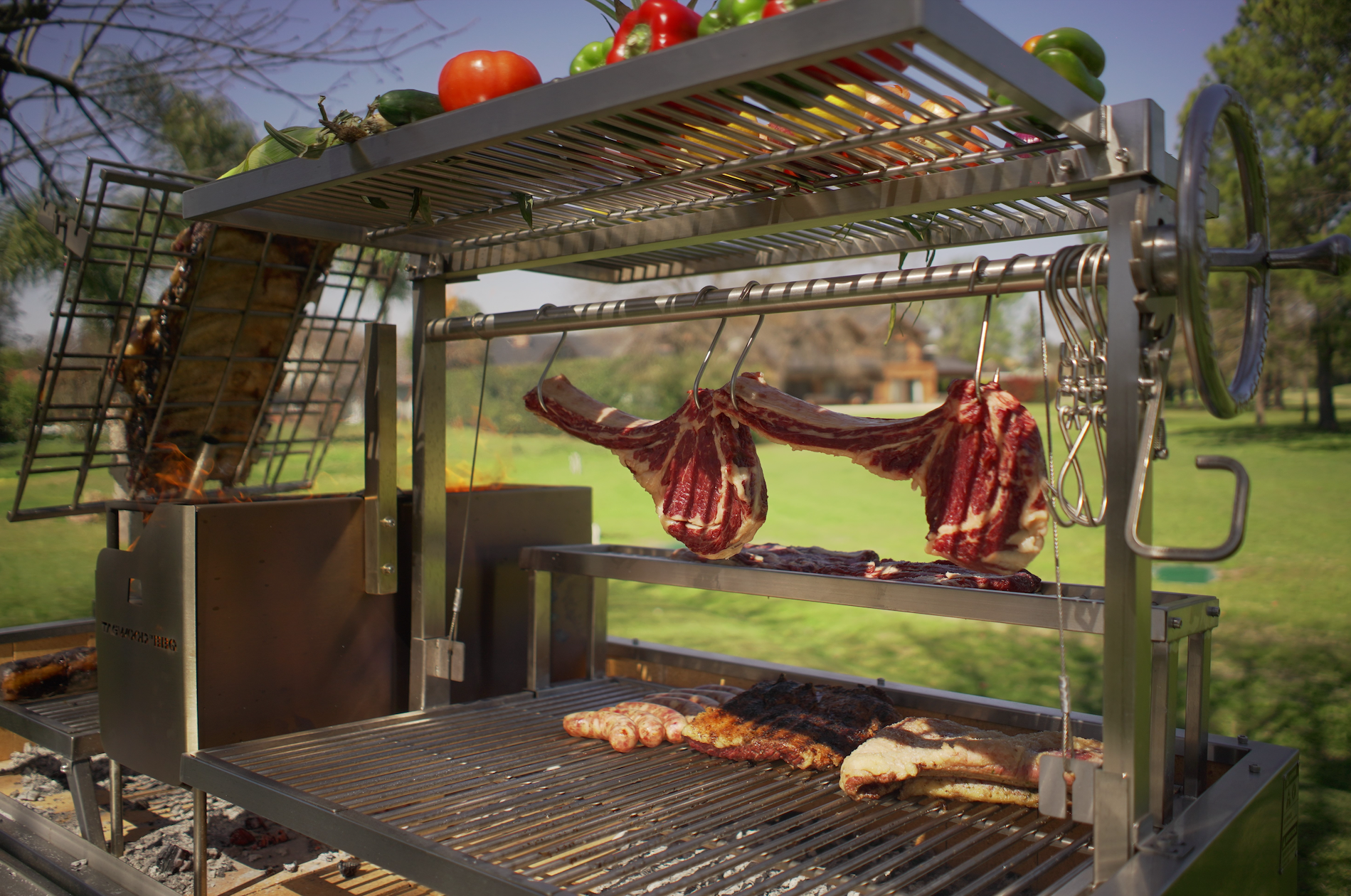 Tagwood BBQ Argentine Santa Maria Wood Fire & Charcoal Gaucho Grill | BBQ26SS --