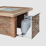 The Outdoor Greatroom Sierra 43"  Square Gas Fire Pit Table - SIERRA-2424-M-K