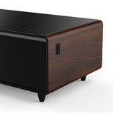 Forno Evoluto Tavolo 51" Smart Coffee Table with Wood-Accent Sides – Dual Cooling Drawers, Wireless Charging & Bluetooth Speaker