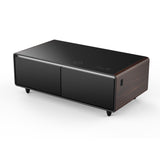 Forno Evoluto Tavolo 51" Smart Coffee Table with Wood-Accent Sides – Dual Cooling Drawers, Wireless Charging & Bluetooth Speaker