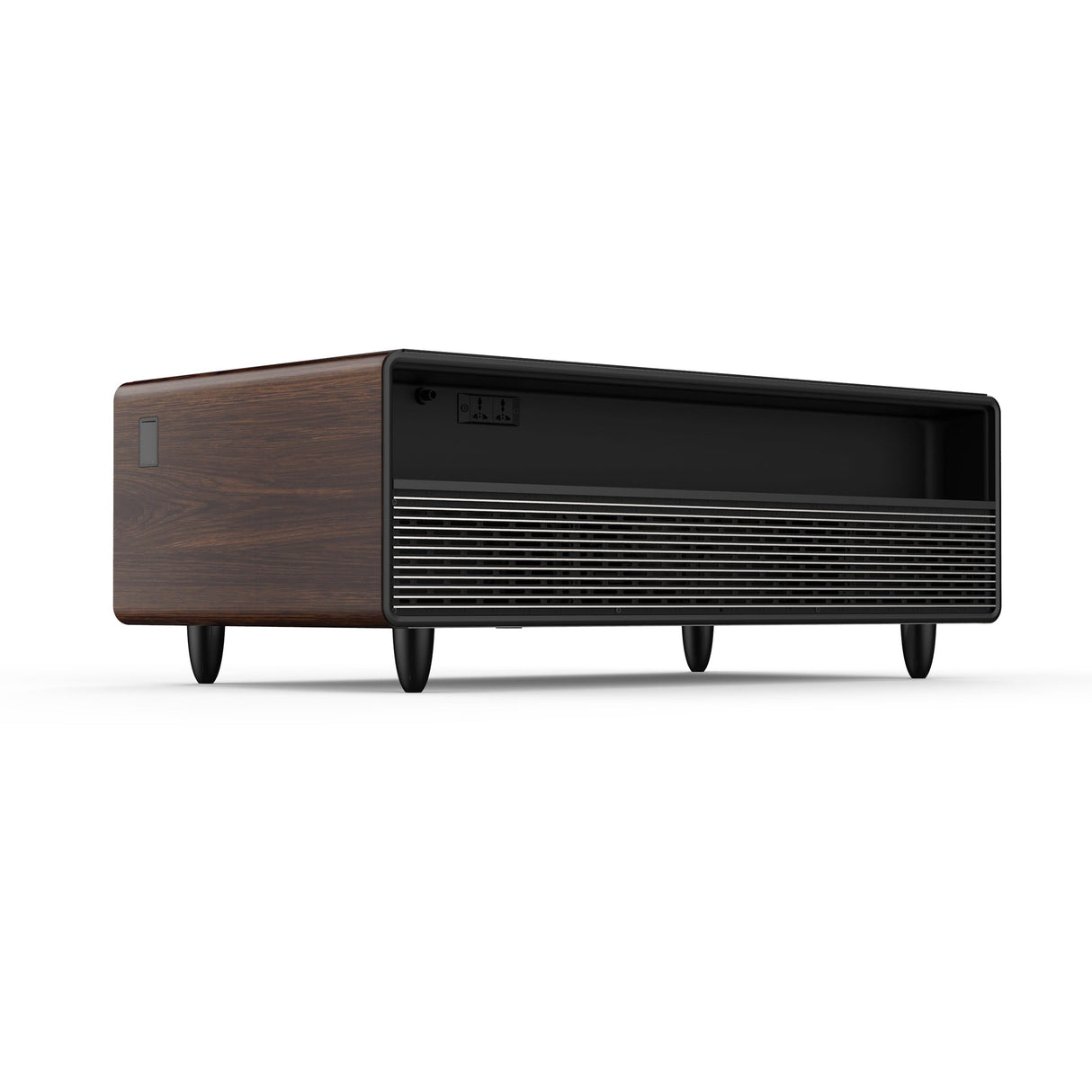 Forno Evoluto Tavolo 51" Smart Coffee Table with Wood-Accent Sides – Dual Cooling Drawers, Wireless Charging & Bluetooth Speaker