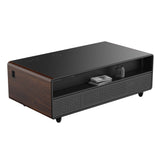 Forno Evoluto Tavolo 51" Smart Coffee Table with Wood-Accent Sides – Dual Cooling Drawers, Wireless Charging & Bluetooth Speaker