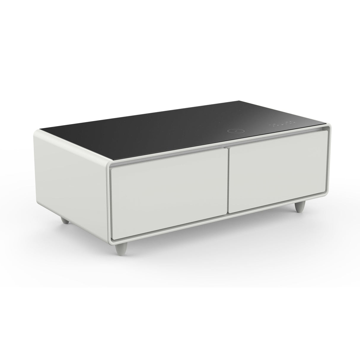 Forno Evoluto Tavolo 51" Smart Coffee Table – Dual Refrigerator Drawers, Bluetooth 5.0 Audio, Wireless Charging & RGB Ambient Light