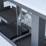 Frono Elevato Smart Bar Table, 5.3 cu.ft fridge and freezer with Bluetooth control
