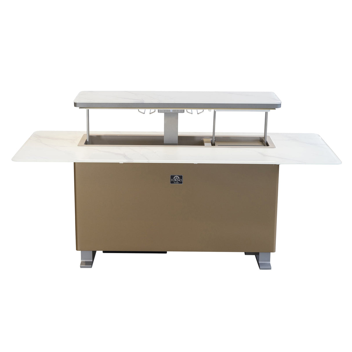 Frono Elevato Smart Bar Table, 5.3 cu.ft fridge and freezer with Bluetooth control