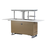 Frono Elevato Smart Bar Table, 5.3 cu.ft fridge and freezer with Bluetooth control