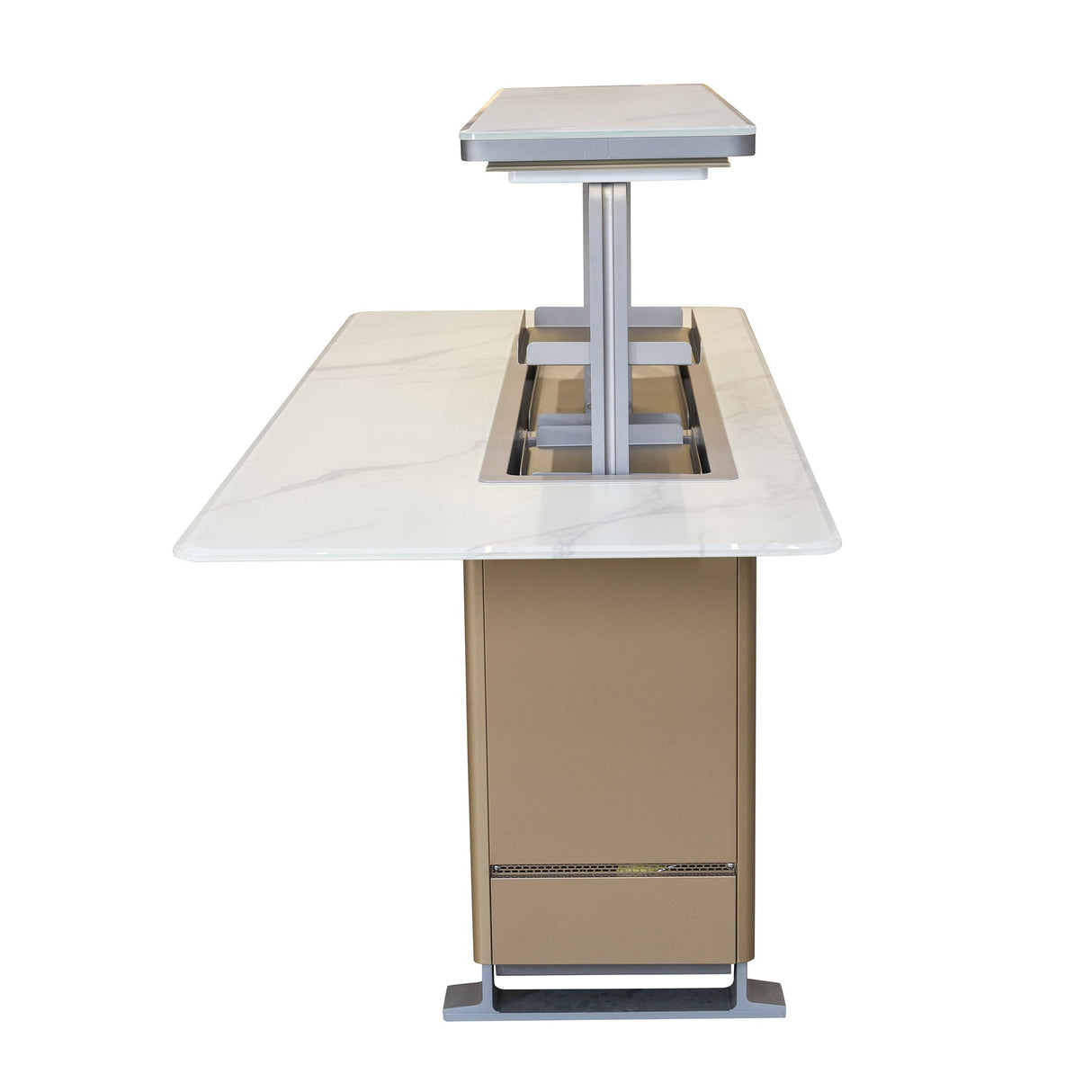 Frono Elevato Smart Bar Table, 5.3 cu.ft fridge and freezer with Bluetooth control