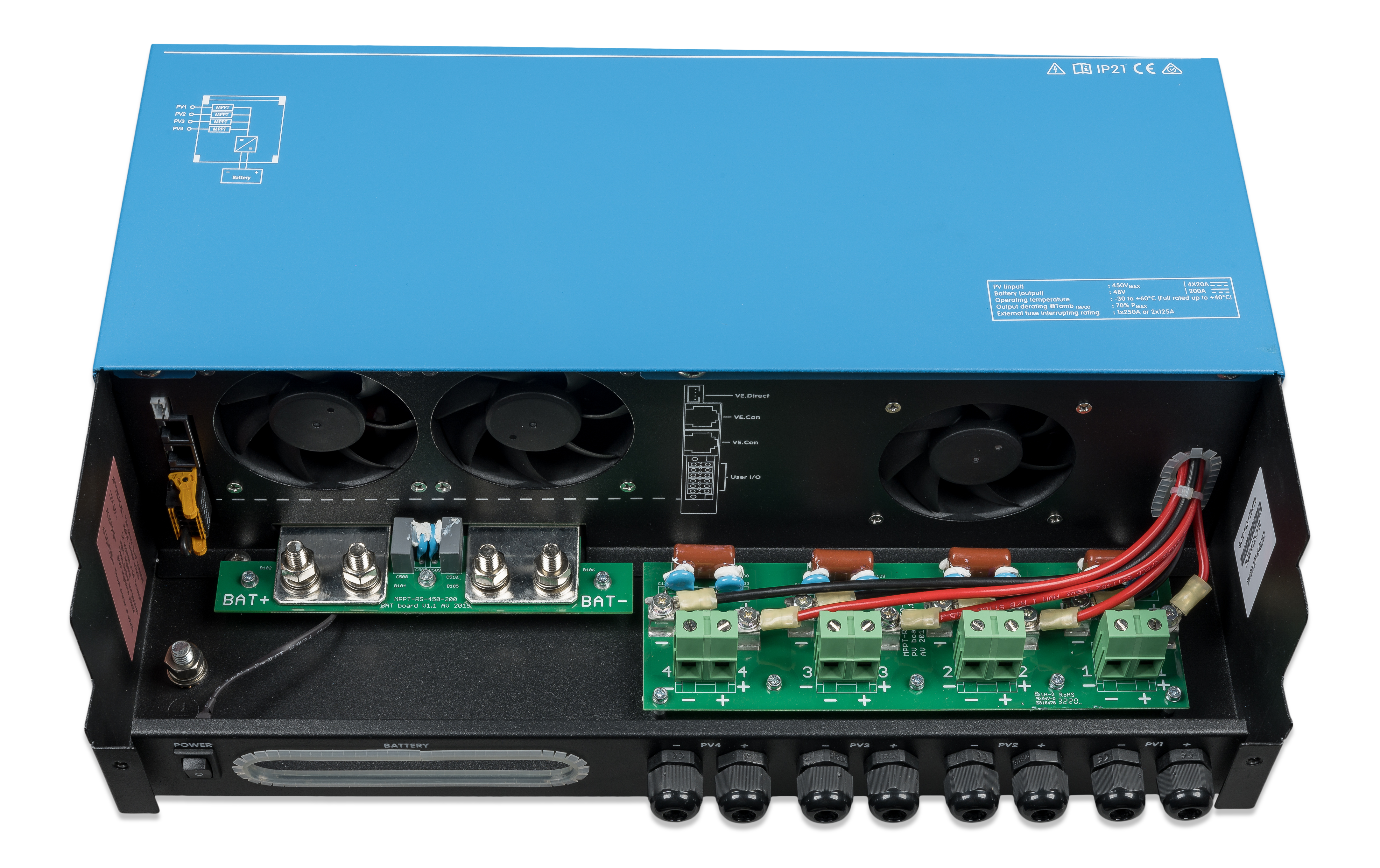 Victron Energy SmartSolar MPPT RS 450/200-Tr solar charge controller | SCC145120410