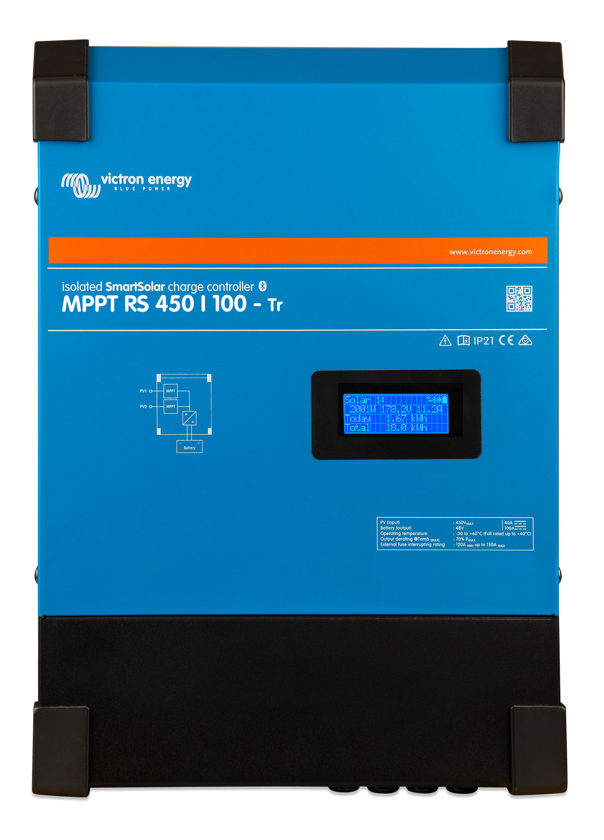 Victron Energy SmartSolar MPPT RS 450/200-Tr solar charge controller | SCC145120410