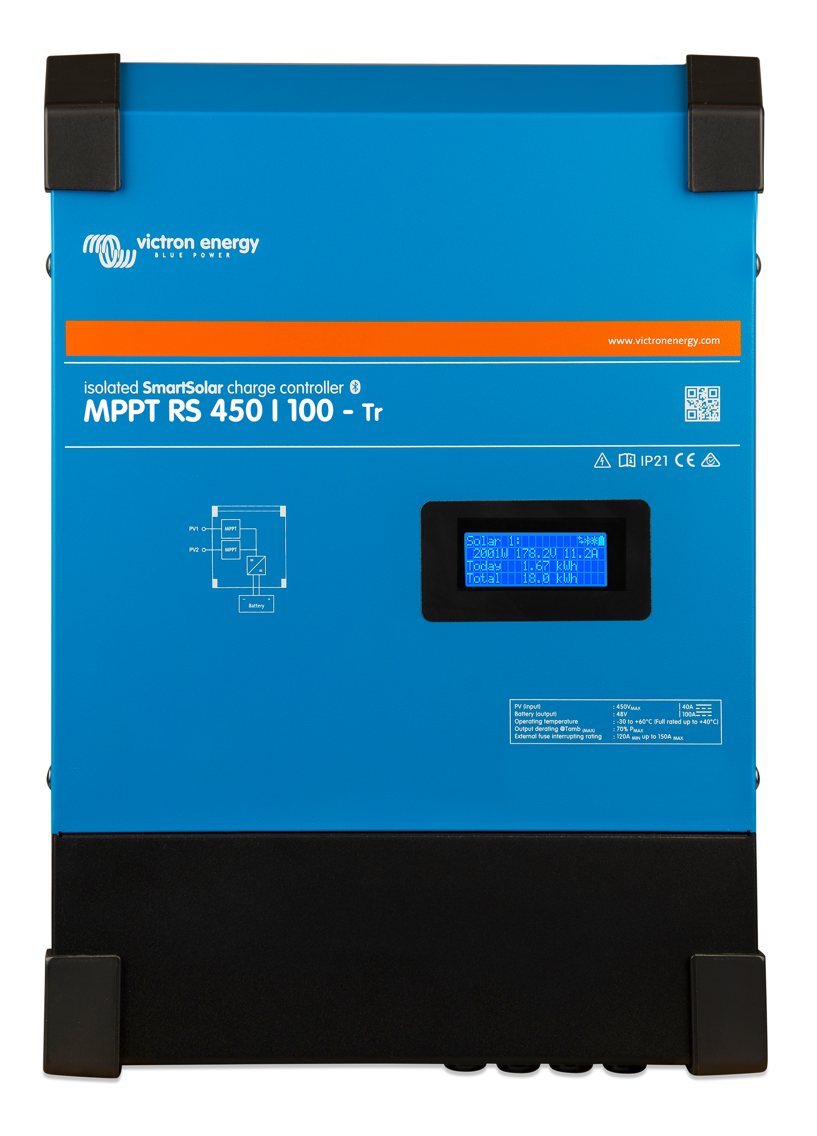 Victron Energy SmartSolar MPPT RS 450/200-Tr solar charge controller | SCC145120410