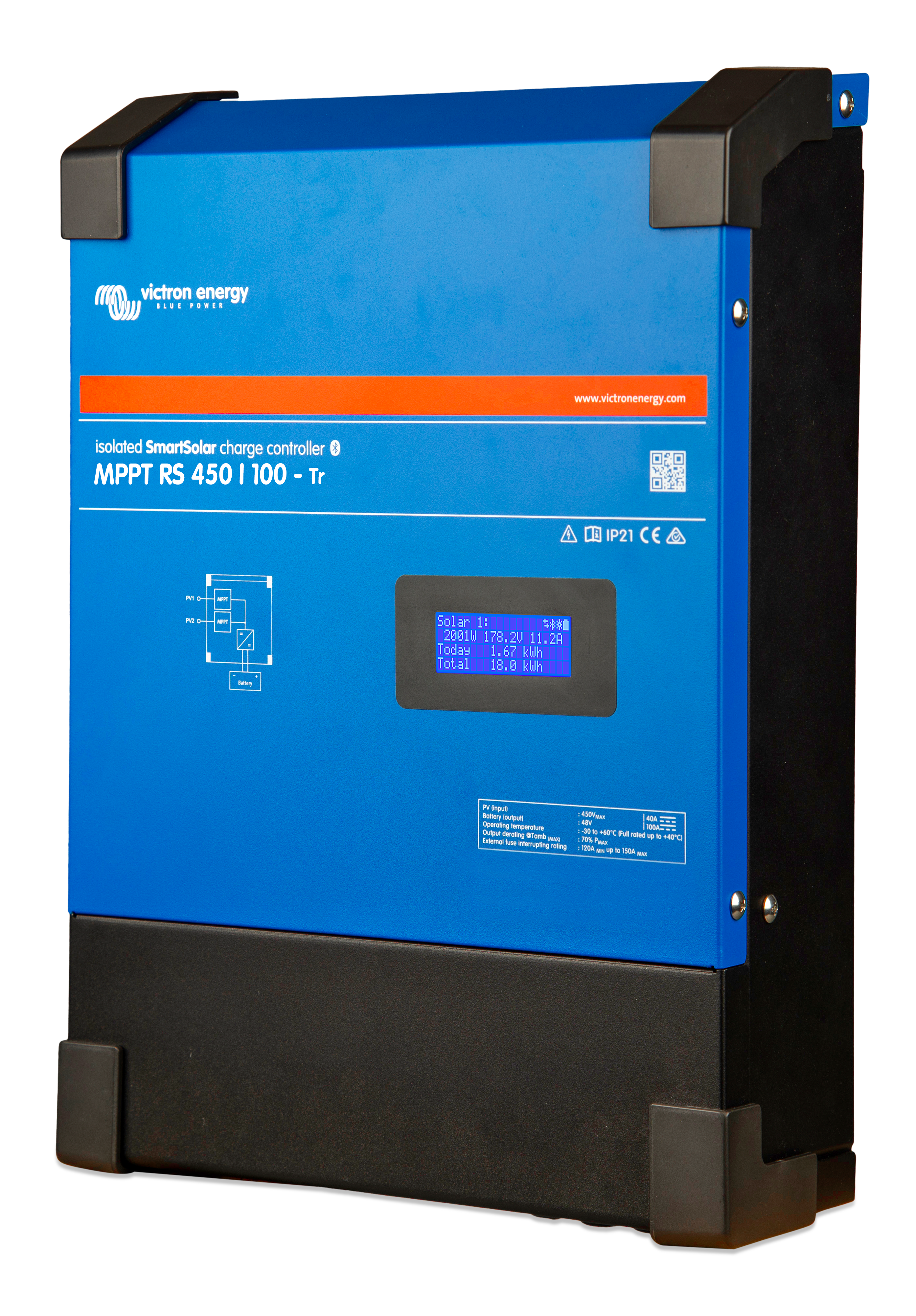 Victron Energy SmartSolar MPPT RS 450/200-Tr solar charge controller | SCC145120410
