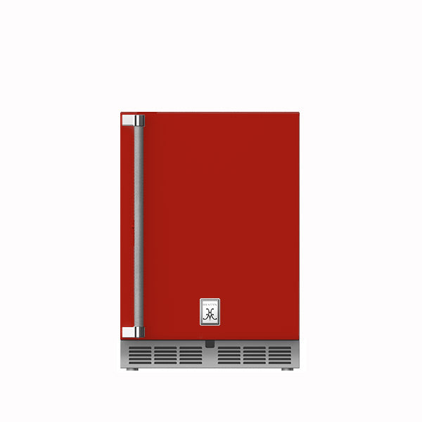 Hestan 24″ Left Hinged With Lock, Outdoor Undercounter Refrigerator (Solid Door) - GRSL24
