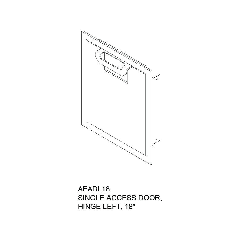 Aspire By Hestan 18" Hinged Left With Single Access Door - AEADL18