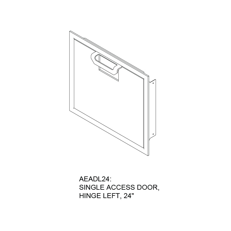 Aspire By Hestan 24" Hinged Left With Single Access Door - AEADL24