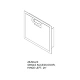 Aspire By Hestan 24" Hinged Left With Single Access Door - AEADL24