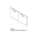 Aspire By Hestan 42" Double Access Doors - AEAD42