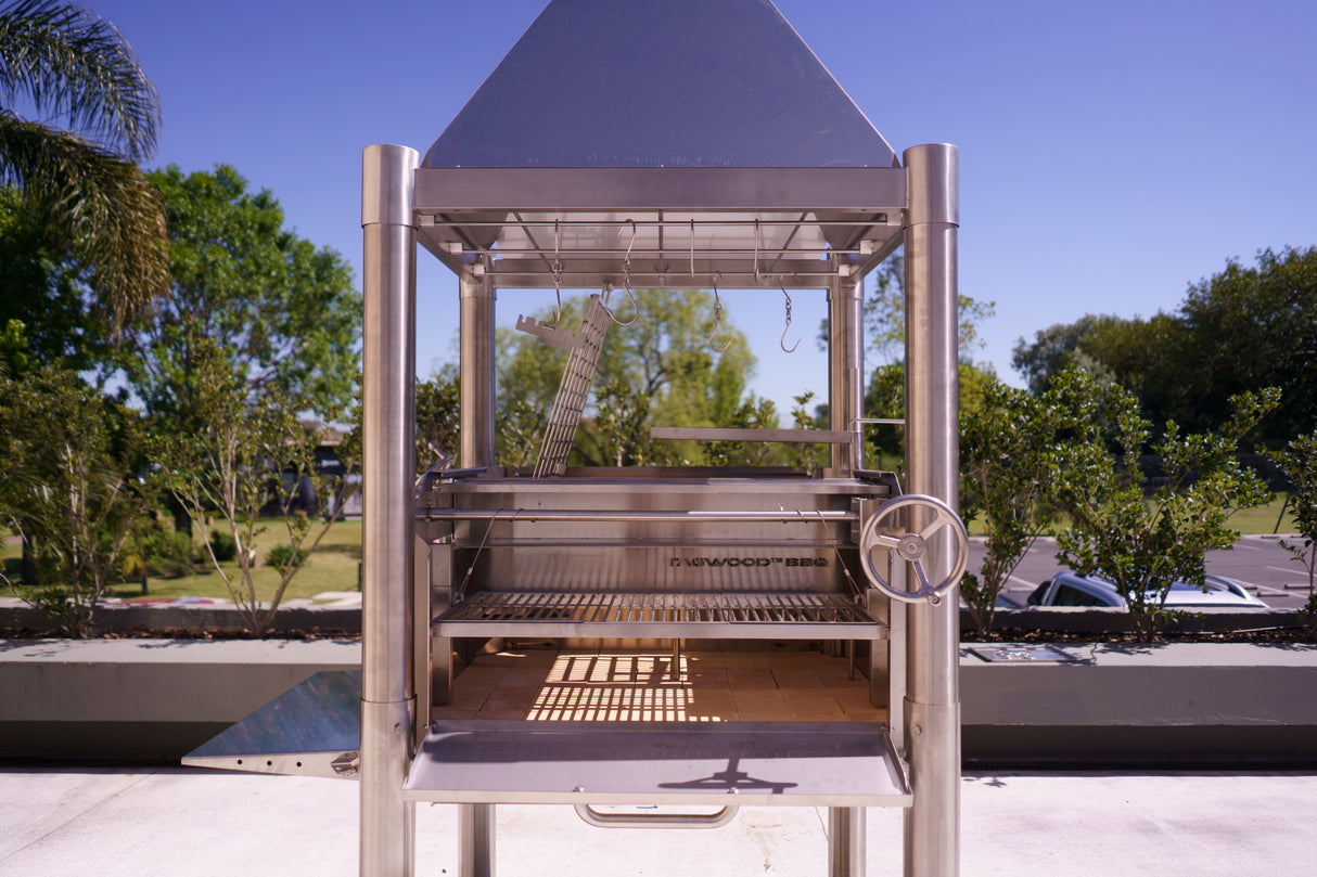 Tagwood BBQ Argentine Santa Maria Wood Fire & Charcoal Gaucho Grill all Stainless Steel | BBQ02SS OPEN FIRE COOKING - PRE-ORDER