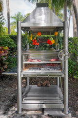 Tagwood BBQ Argentine Santa Maria Wood Fire & Charcoal Gaucho Grill all Stainless Steel | BBQ12SS
