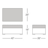 Kannoa Tangier Rectangular Ottoman