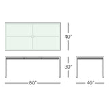 Kannoa Toledo Dining Table | 80 inches