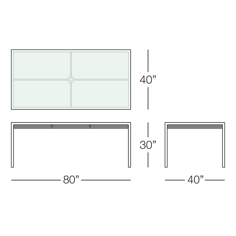 Kannoa Toledo Dining Table | 80 inches