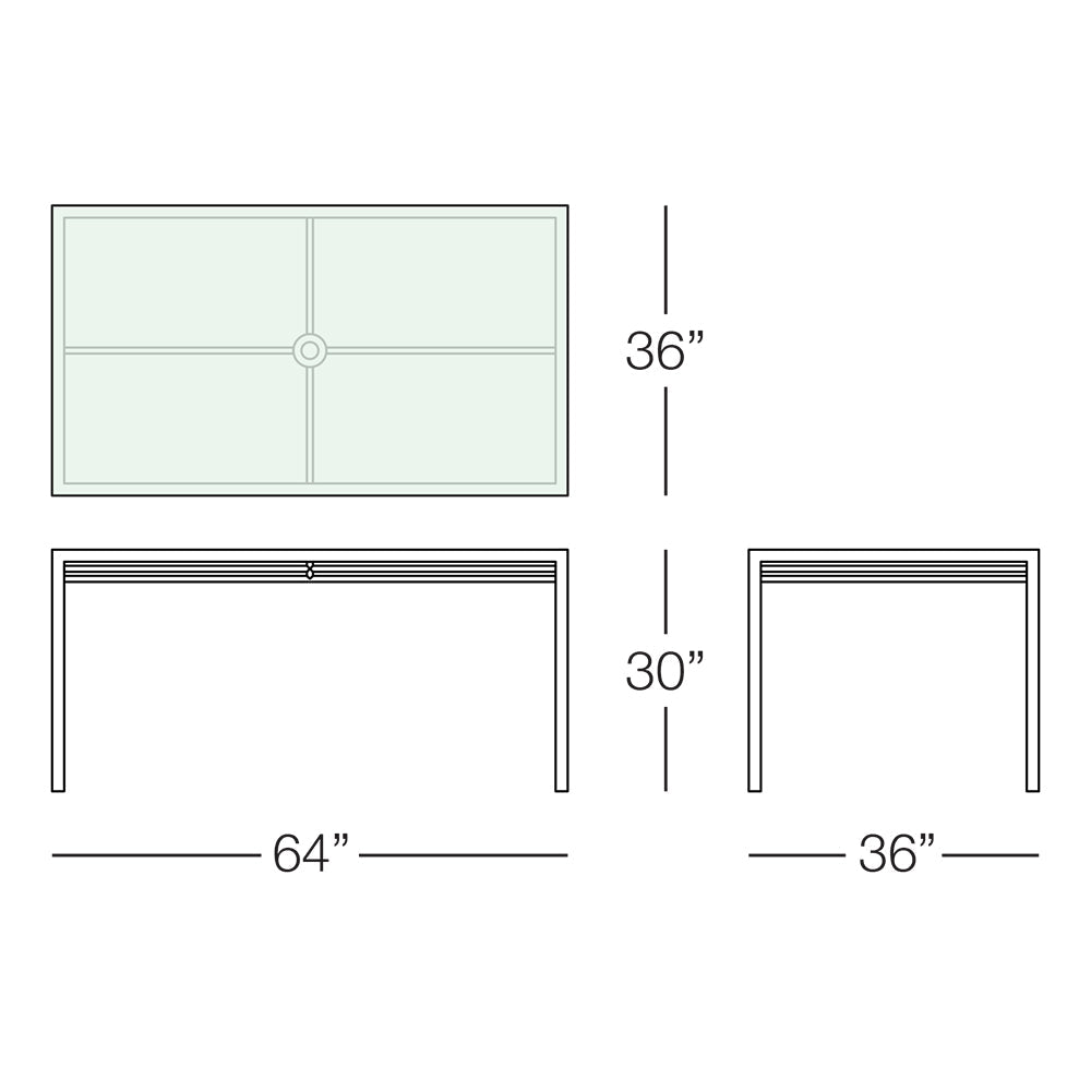 Kannoa Toledo Dining Table | 64 inches
