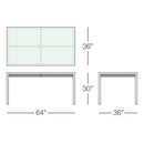 Kannoa Toledo Dining Table | 64 inches