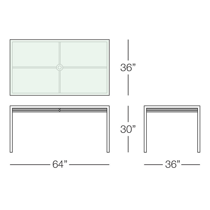 Kannoa Toledo Dining Table | 64 inches