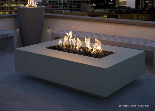 The Outdoor Plus Cabo Linear Concrete Fire Pit + Free Cover