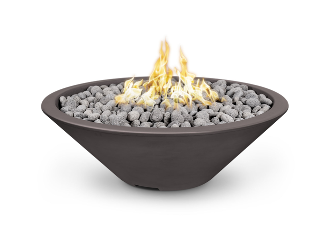 The Outdoor Plus Cazo Concrete Fire Pit - Narrow Lip + Free Cover