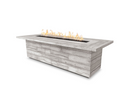 The Outdoor Plus Laguna Wood Grain Concrete Fire Table + Free Cover