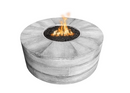 The Outdoor Plus Sequoia Wood Grain Concrete Fire Pit + Free Cover