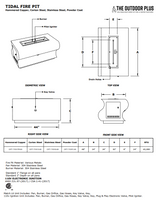 The Outdoor Plus Tidal Metal Fire Pit + Free Cover