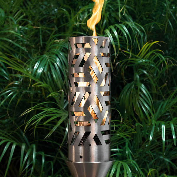 The Outdoor Plus Cubist Fire Torch / Stainless Steel + Free Cover