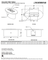 The Outdoor Plus Vallejo Metal Fire Table + Free Cover