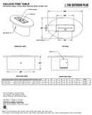 The Outdoor Plus Vallejo Metal Fire Table + Free Cover