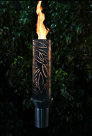 The Outdoor Plus Tropical Fire Torch / Stainless Steel + Free Cover