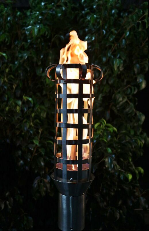 The Outdoor Plus Box Woven Fire Torch / Stainless Steel + Free Cover