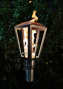 The Outdoor Plus Lantern Fire Torch / Stainless Steel + Free Cover