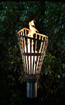 The Outdoor Plus Roman Fire Torch / Stainless Steel + Free Cover