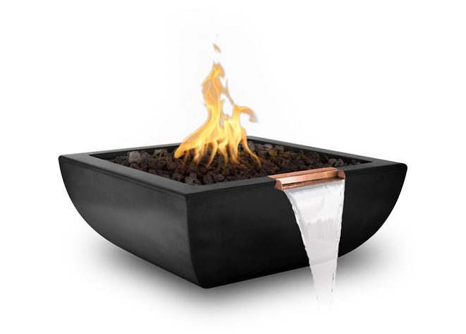 The Outdoor Plus Avalon Concrete Fire & Water Bowl + Free Cover