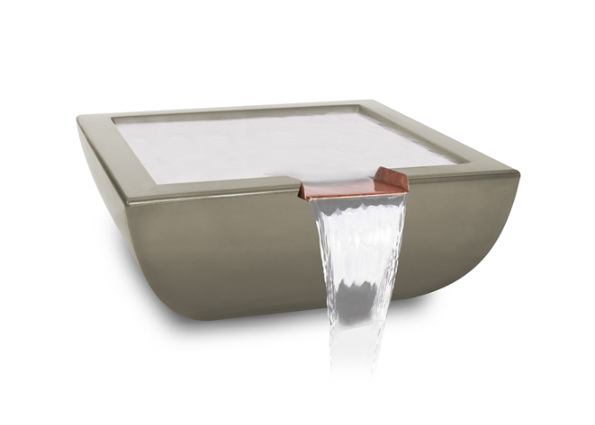 The Outdoor Plus Avalon Concrete Water Bowl + Free Cover