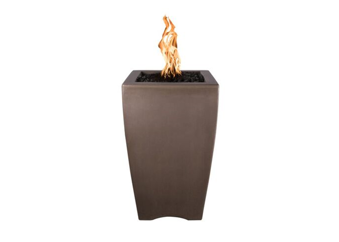 The Outdoor Plus Baston Concrete Fire Pillar + Free Cover