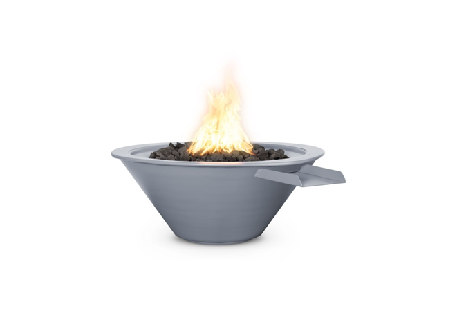The Outdoor Plus Cazo Powdercoated Steel Fire & Water Bowl + Free Cover