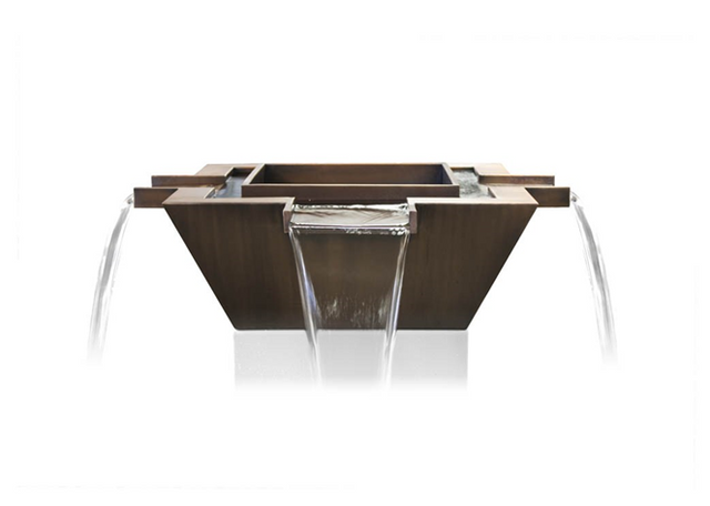The Outdoor Plus Maya 4-Way Copper Fire & Water Bowl + Free Cover
