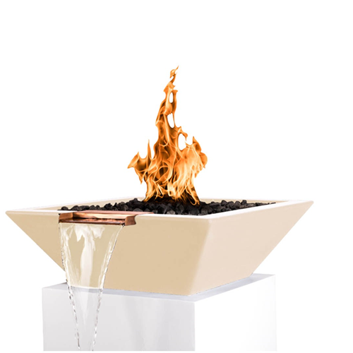 The Outdoor Plus Maya Concrete Fire & Water Bowl + Free Cover