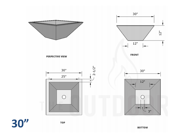 The Outdoor Plus Maya Concrete Planter Bowl