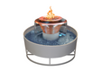 The Outdoor Plus Olympian Round 360° Copper Fire & Water Bowl + Free Cover
