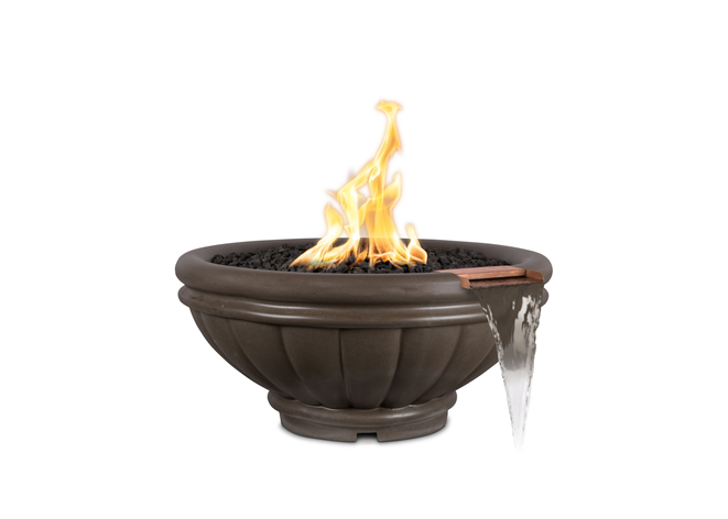 The Outdoor Plus Roma Concrete Fire & Water Bowl + Free Cover